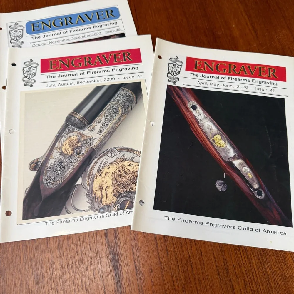 FEGA The Engraver Journal of Firearms Engraving Issues Lot of 10 1999-2002